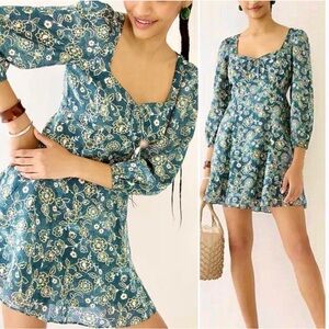 J. Crew fall Dress Size 4 Green fairycore whimsygoth ethereal fairy core dress